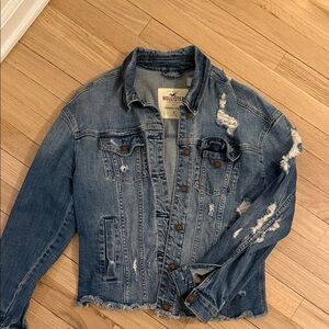 Hollister Blue Distressed Denim Jacket
